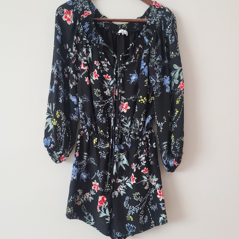 Parker floral cloud long sleeve romper